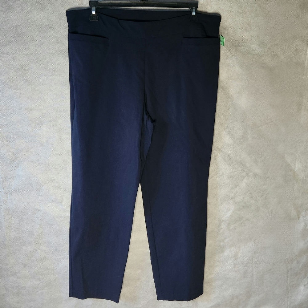 Level Eight Plus Size Straight Leg Pants Soft And Stretchy Fabric Front Pockets